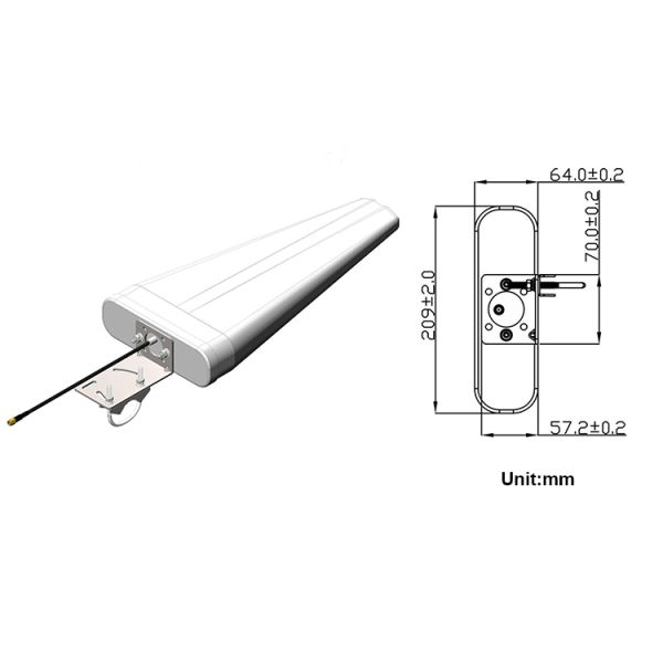 Outdoor Log Periodic 12dBi Signal Booster Antenna 700MHz To 2700MHz