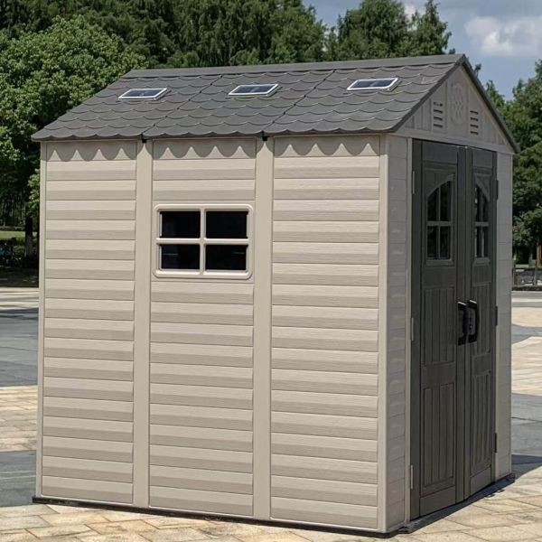 75 Pounds Construction Plastic Garden Shed Outdoor Storage Plastic Outbuilding 4 Ft
