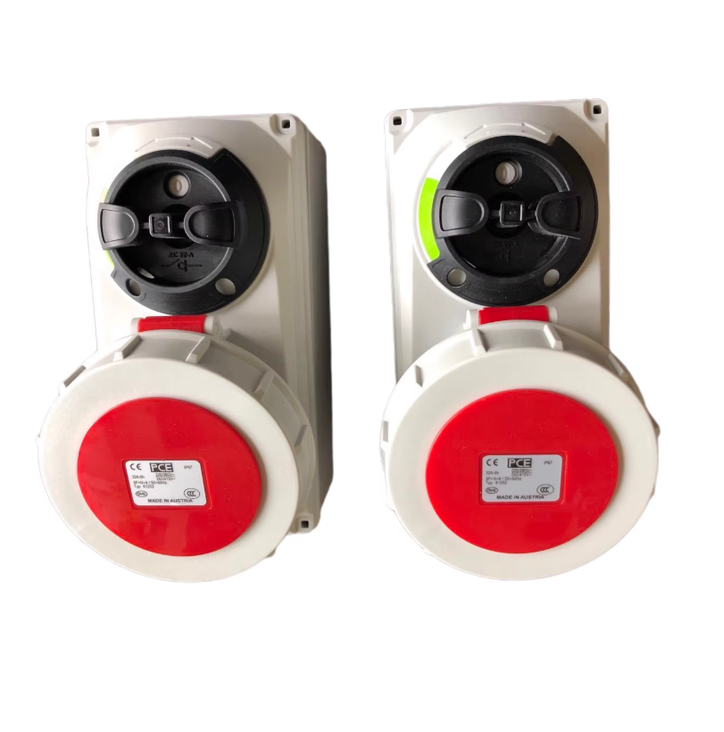 Original Imported Austrian PCE Industrial Mechanical Interlocking Socket, 380V-32A-5 Pins-IP67-Model 61252