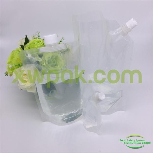 Stand Up Storage Packing Bags Clear Energy Drink Packaging Plastic Water Reusable