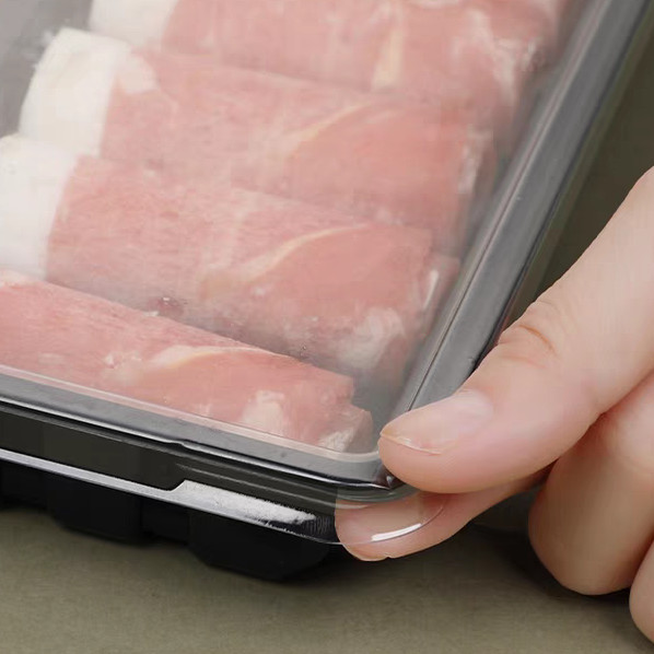 Disposable Blister Frozen Food Tray Microwave Safe Freezer Food Tray With Lid