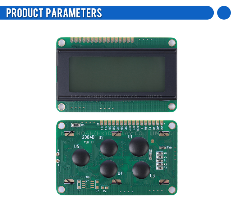 Cyrillic Gray Film 2004D LCD LCM Display Module Dot Matrix Screen Interface Module