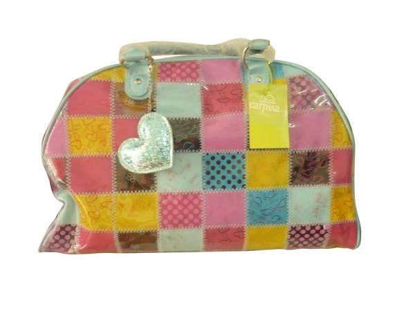 Recyclable Fashion PVC Reusable Fabric Carrier Bags For Suppermarket Shopping