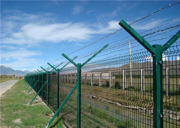 Anti Climb Razor Wire Mesh HDG PVC Coated Airport Perimeter Fence