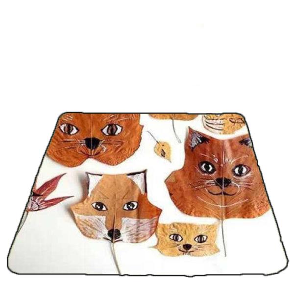 Foldable Picnic Floor Mat , Outdoor Picnic Blanket Waterproof Backing