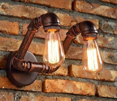 Ampoules Ac85-265v de bougeoir de mur de conduite d'eau de fer 50/60 hertz pour le restaurant