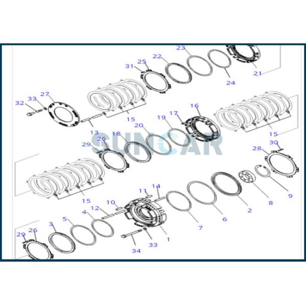 155-15-12811 phoque Ring For Bulldozer D85A de transmission de joint de 1551512811 boîtes de vitesse