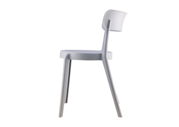 50cm White Plastic Dining Chairs PP Polypropylene Scratch Resistant