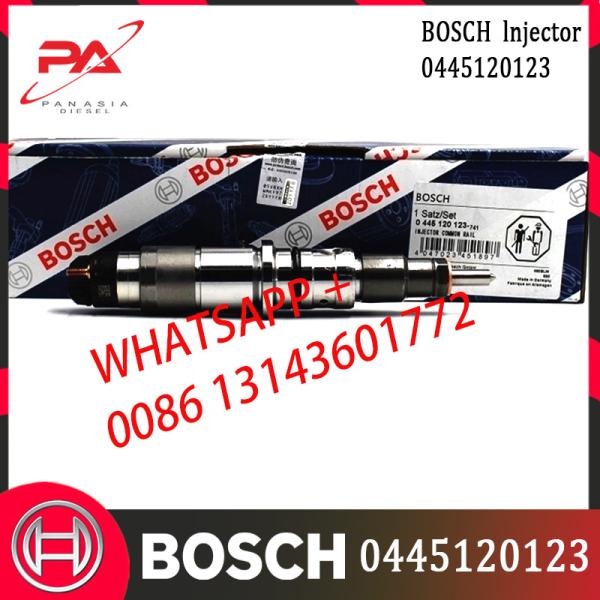 Inyector de combustible común del carril 0445120123 0986AD1048 para ISB QSB de Cummins 6,7