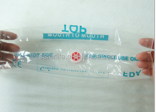 Heart shape first aid shield  Promotional gift  Cardiopulmonary  CPR in heart shape plastic box