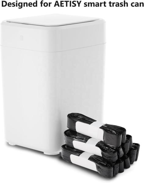 PP Trash Can Automatic Bag Eco Friendly White Plastic Garbage Bags For Self Sealing Trash Can