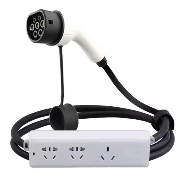 CE Certified Type 2 EV Charging Station Adapter Male Plug to Schuko Socket 220V AC for Power Supply