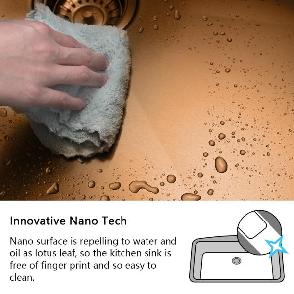 32 шар Undermount раковины нержавеющей стали дюйма PVD прямоугольный