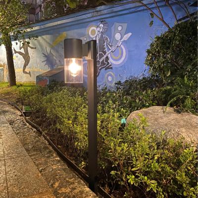 Antracite clássica da luz de Edison Bulb Solar Pathway Bollard impermeável