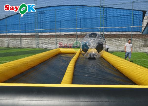 glissières d'eau gonflables de dinosaure de 15x5.5m commerciales dans le terrain de jeu