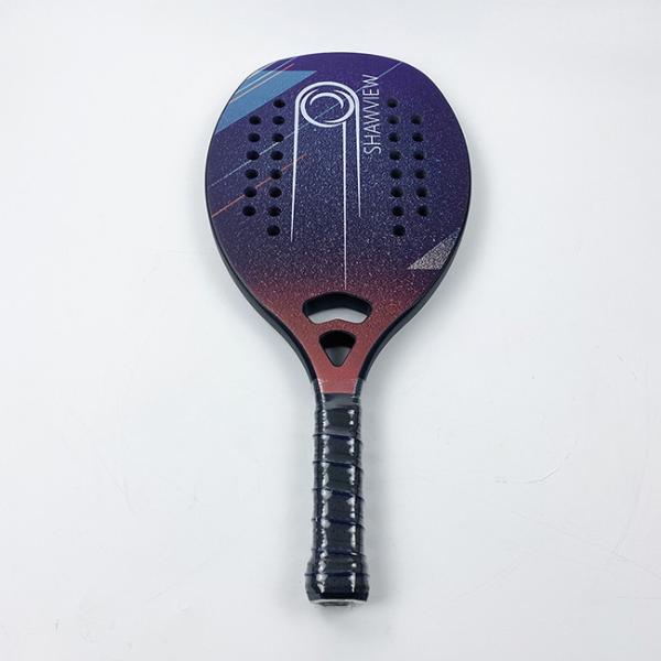 Customized Logo Beach Tennis Bats Water Mark Fiberglass Padel Racket Carbon