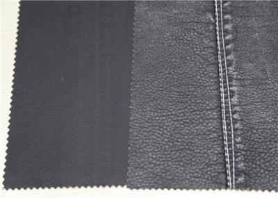 Jacket PU Faux Leather Fabric , Coated + Washed Soft Pattern PU Leather