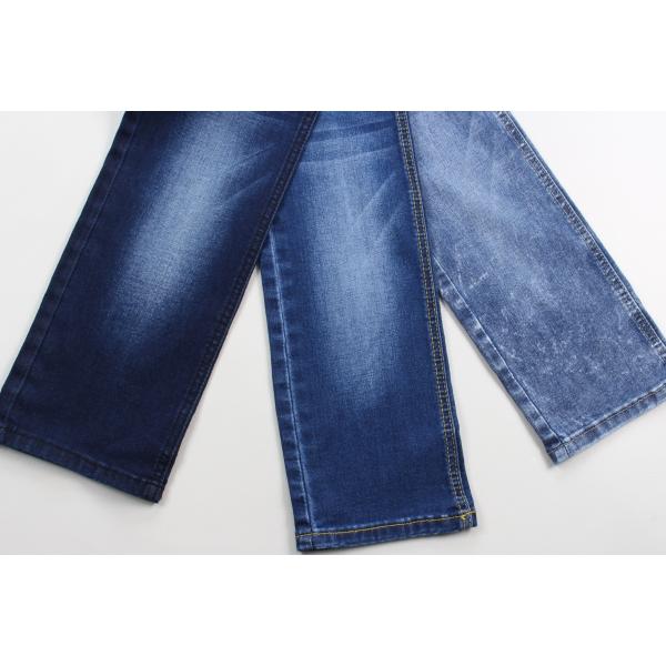 Tissu denim bleu foncé extensible en Lycra pour jeans femme et jupes