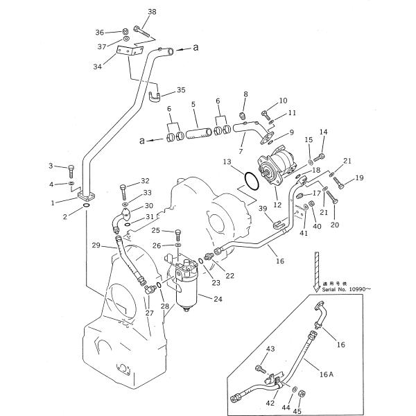 WA400-1 Wheel Loader 705-11-35010 Transmission Pump For Hydraulic Gear Pump WA380-1