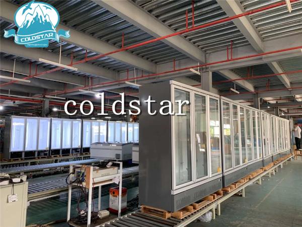 Cold Drink&Ice Cream Upright Display Deep Freezer with Fan Cooling System
