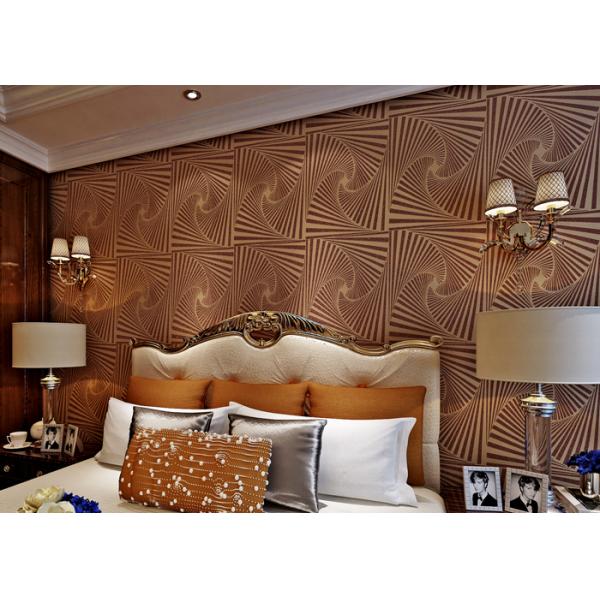 Не- сплетенные обои Брауна влагостойкие современные съемные с падая шариками