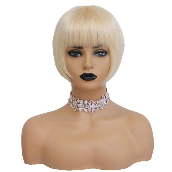 Lace Front Wigs 613 Blond Color Peruvian Short Bob Human Hair Wigs for Black Women
