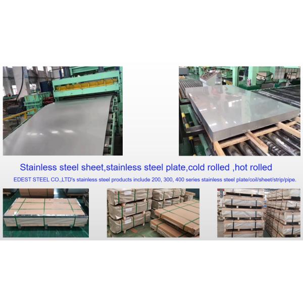 304 Stainless Steel Sheet 316 310S 430 Plate ISO9001 200mm