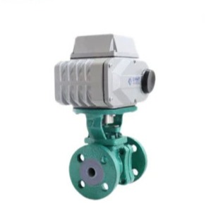 Электрический шаровой клапан из углеродистой стали, литого железа, фтора для кислотной щелочной жидкости