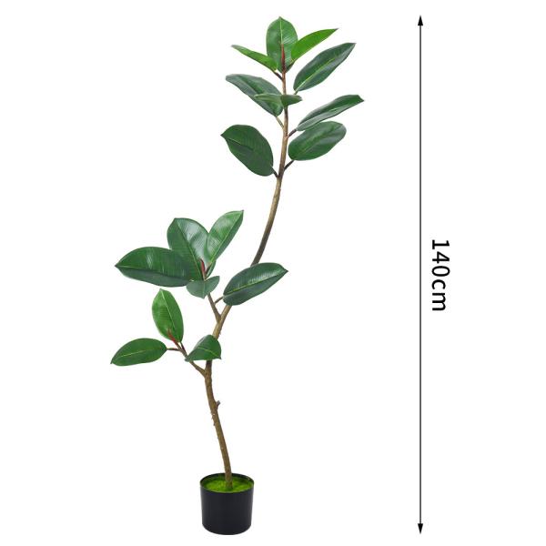 Artificial Potted Floor Plants Small Ficus Pandurata For Garden Decoration