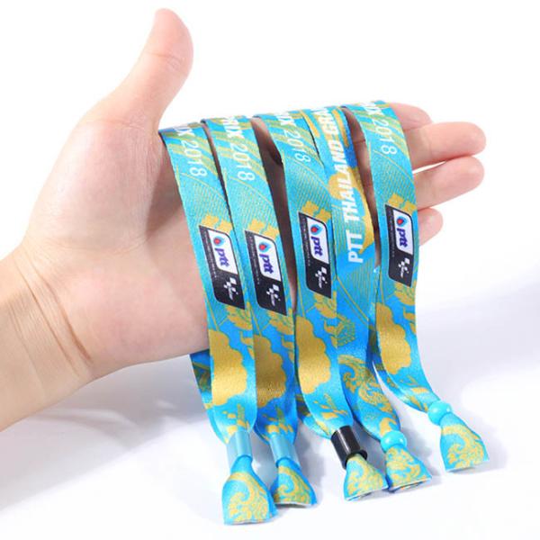 Polyester Wristbands , Promotional Custom Printed Wristbands For Events