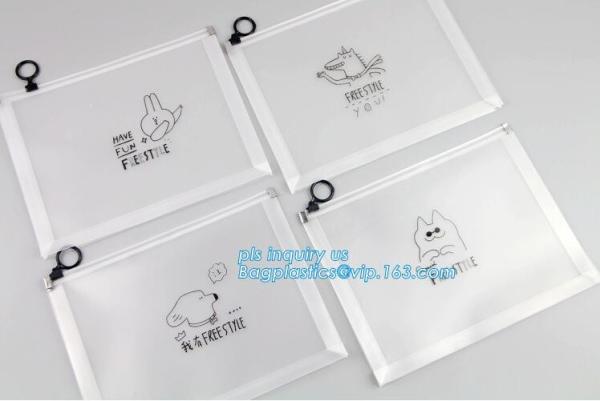 stationery slider bag with custom printed girls school pencil case/printing student stationery pencil bag case, slider p