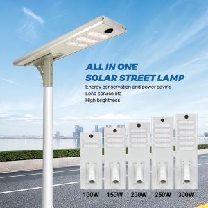 150W High Power IP65 Waterproof Solar Street Light with Aluminum Alloy Body for