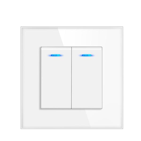 Blue Indicator LED Rocker Switch Round Box 10000 Times  On On Rocker Switch