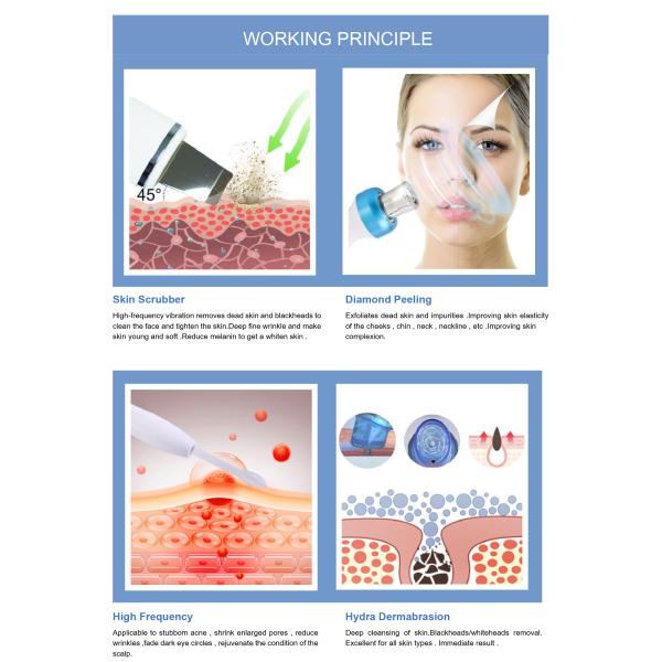 Многофункциональное оборудование для очистки лица с аквапилированием, кислородным струем Hydra Hydro Dermabrasion с анализатором кожи