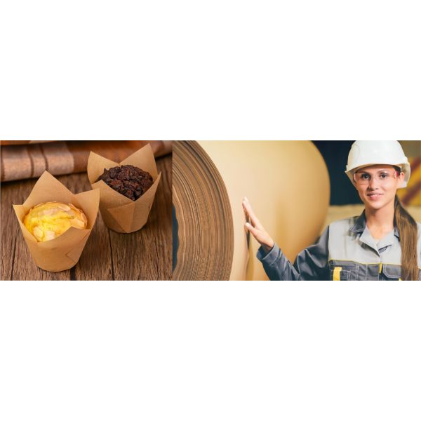 Greaseproof Paper Baking Cups Food Grade Bakery Packaging Heat Resistant Tulip Cupcake Liners