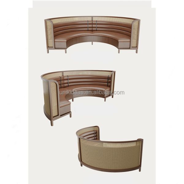 Hot Sale Custom Cafe Restaurant Furniture Table and Chair Set  Solid Wood Rattan Commercial Factory Direct