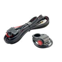 Comprimento do fio 5Ft do chicote de fios da motocicleta do interruptor do projetor do diodo emissor de luz com suporte do fusível
