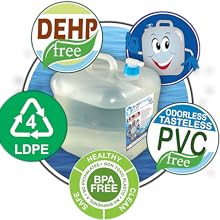 BPA Free Collapsible Water Container With Spigot, Camping Water Storage Carrier Jug For Outdoors Hiking Backpack & Survival Kit, Foldable Portable Water Canteen 1.3/2.6/5.3 Gallon