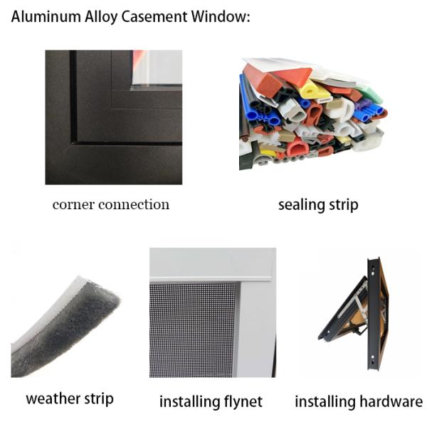 Difference Look Casement Doors Roller Shutter Exterior Aluminum Alloy Doors And Windows