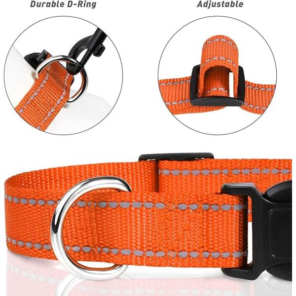 Adjustable Waterproof Flashing Light Up Dog Collar for Nighttime Walking Customized