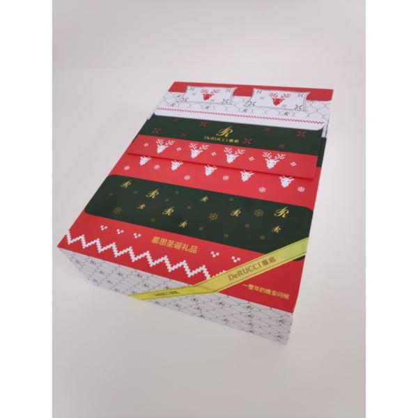 Custom bookstyle rigid cardboard packaging gift box for Christmas Day