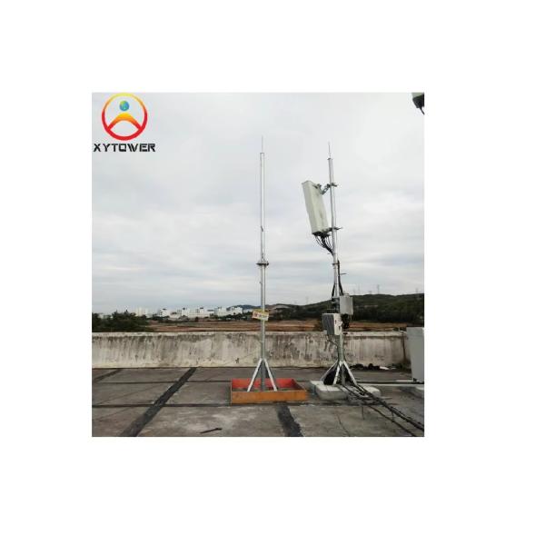 Self Supporting Hot Galvanized Steel Pipe Telecommunication Rooftop Antenna Tower
