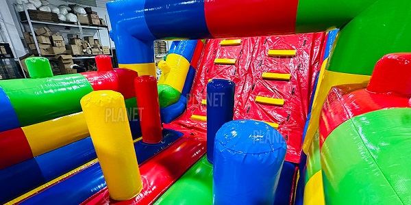 Cours d'obstacles gonflable en PVC pour enfants et adultes