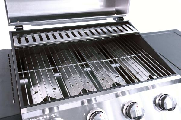 Cuisine extérieure avec évier et gril 6 brûleur gaz propane type 430 acier inoxydable