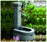 Stone Faucet Cast Stone Garden Fountains Granite Sink For Backyard Lightweight
