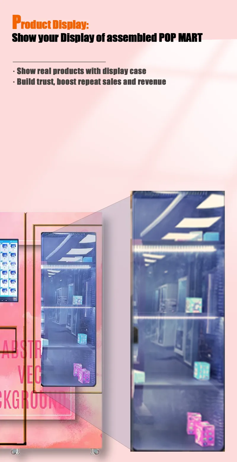 Smart Blind Box Vending Machine With Transparent Display Cabinet & Elevator — Self-Service Collectible & Blind Box Vending Machine
