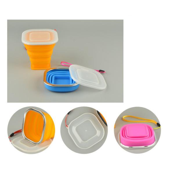 Colorful Silicone Folding Cup Outdoor Portable Cup Logo Customized