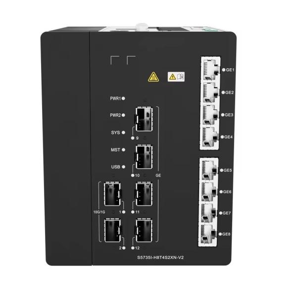 Connectivité réseau Protection contre les surtensions extérieures à température étendue de classe entreprise Commutateur industriel S5735I-H8T4S2XN-V2