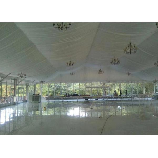 White PVC 30x60 Wedding Event Tents With Tempered Glass