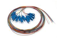 Le Sc optique fait sur commande de tresse de fibre/E2000/connecteur 0.9mm de FC/St 12 couleurs câblent